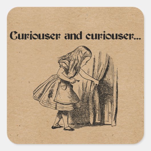 Neugierde und Neugierige auf Key abgestimmt Quadratischer Aufkleber (Vorderseite)