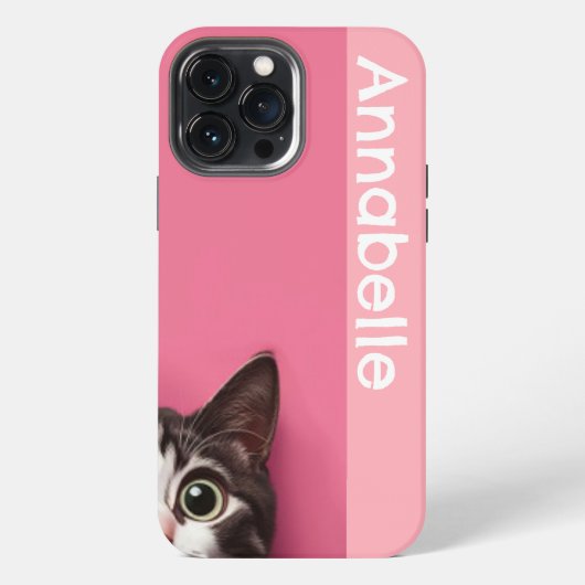 Neugierig auf Kitty Pink iPhone Hülle (Rückseite)