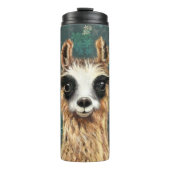 Neugierig Baby Llama Funny Thermal Tumbler Thermosbecher (Vorderseite)