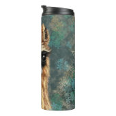 Neugierig Baby Llama Funny Thermal Tumbler Thermosbecher (Nach rechts gedreht)