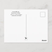 Neugierig blauer Jay Postcard Postkarte (Rückseite)