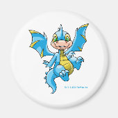 Neugierig blauer Scorchio Magnet (Vorne)