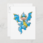 Neugierig blauer Scorchio Postkarte (Vorne/Hinten)