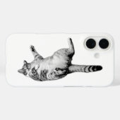 Neugierig Gedreht in Schwarz und Weiß Case-Mate iPhone Hülle (Rückseite (Horizontal))