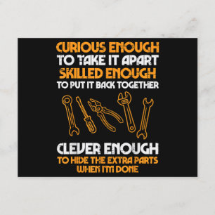 neugierig genug, um es mitzunehmen Autogarage Auto Begleitkarte