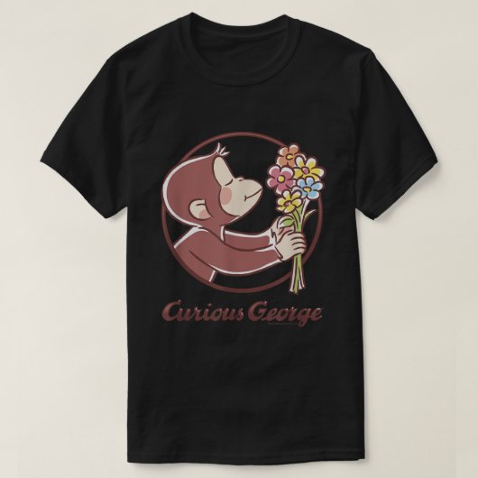 Neugierig George Blume Bouquet Poster T-Shirt (Design vorne)