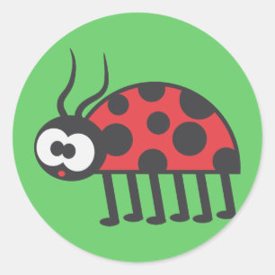 Neugierig Ladybug Runder Aufkleber