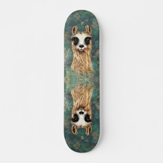 Neugierig Llama Skateboard Funny (Vorne)