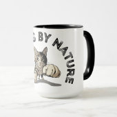 Neugierig nach der Natur, die Katzengestaltung aus Tasse (VorderseiteRechts)