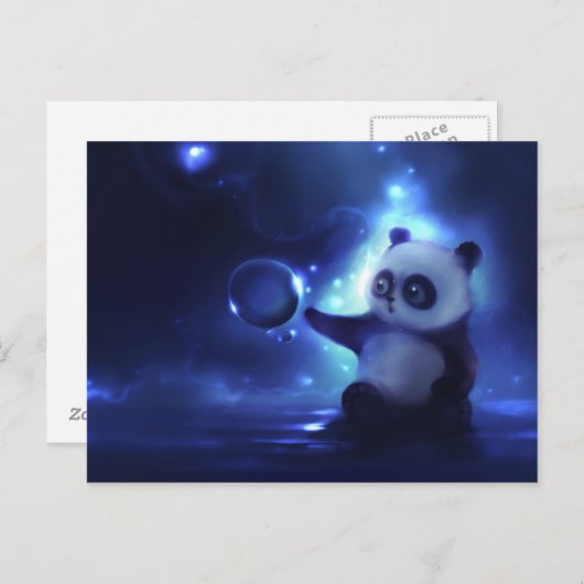 Neugierig Panda Postkarte (Vorne/Hinten)