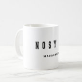 Neugierig seien Sie Madagaskar Kaffeetasse (Vorderseite Links)