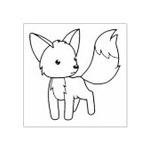 Neugierig wenig Fox Color Me Gummistempel (Prägung)