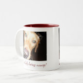 Neugierig Zweifarbige Tasse (Vorderseite Links)