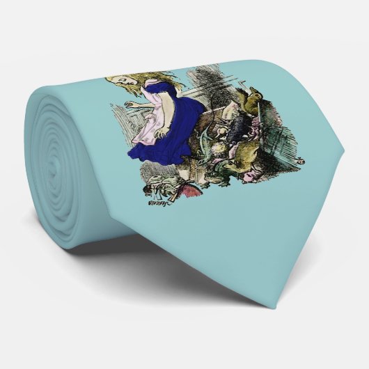 Neugierige Alice im Wunderland ~ Krawatte/Krawatte Krawatte (Gerollt)