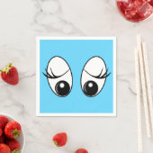 Neugierige Augen Blue Napkins - individuell anpass Serviette (Beispiel)