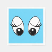 Neugierige Augen Blue Napkins - individuell anpass Serviette (Vorderseite)