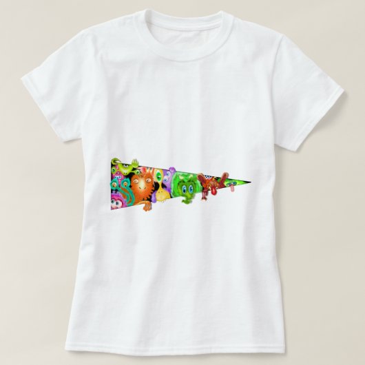 Neugierige Außerirdischen Funny T - Shirt (Design vorne)