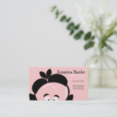 Neugierige Babysitter-Visitenkarte Visitenkarte (Stehend Vorderseite)