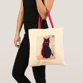 Neugierige Black Cat Tasche (Vorderseite (Produkt))