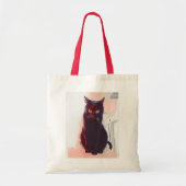 Neugierige Black Cat Tasche (Vorne)