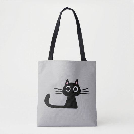 Neugierige Black Kitty Cat Kitten Fun Mode Tasche (Vorderseite)