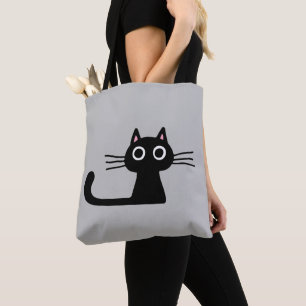Neugierige Black Kitty Cat Kitten Fun Mode Tasche
