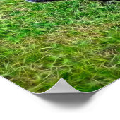 Neugierige Canine in brillanten Fibers auf Black Poster (Ecke)