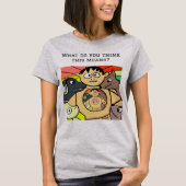 Neugierige Charaktere und Wirbeltiere T-Shirt (Vorderseite)