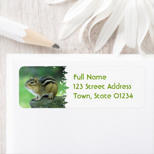 Neugierige Chipmunk-Mailing-Labels (Insitu)