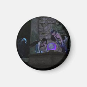 Neugierige Crow-Fee Magnet