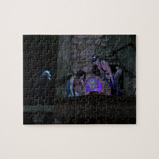 Neugierige Crow-Fee Puzzle (Horizontal)