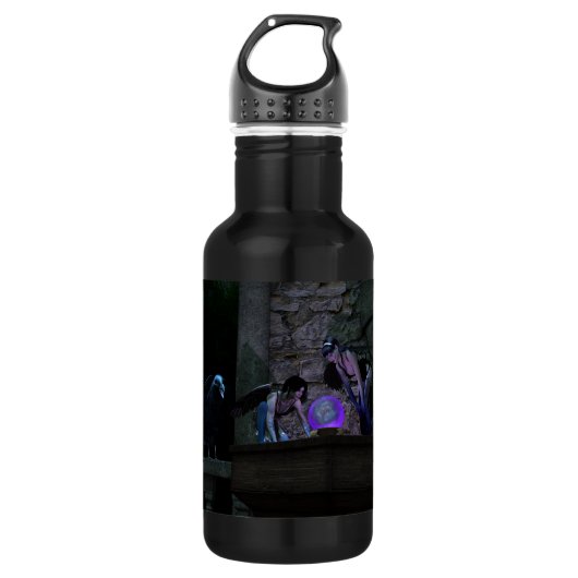 Neugierige Crow-Fee Trinkflasche (Vorderseite)