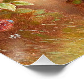 Neugierige Dackel Welpen und Frosch Poster (Ecke)