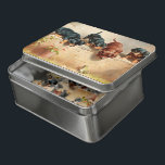 Neugierige Dackel Welpen und Frosch Puzzle<br><div class="desc">Neugierige Dackel Welpen und ein Frosch,  Vintage Kunstmalerei von Carl Reichert</div>