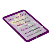 Neugierige Daffodien-Wächter Save the Date Magnet (Rechte Seite)