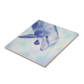 Neugierige Delphin-Quadrat-Fliese Fliese (Seite)