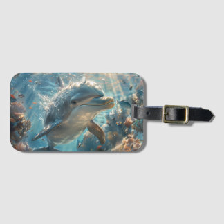 Neugierige Dolphin Gepäckanhänger