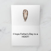Neugierige Eulen Vatertag Karte. Karte (Innenseite)