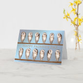 Neugierige Eulen Vatertag Karte. Karte (Gelbe Blume)