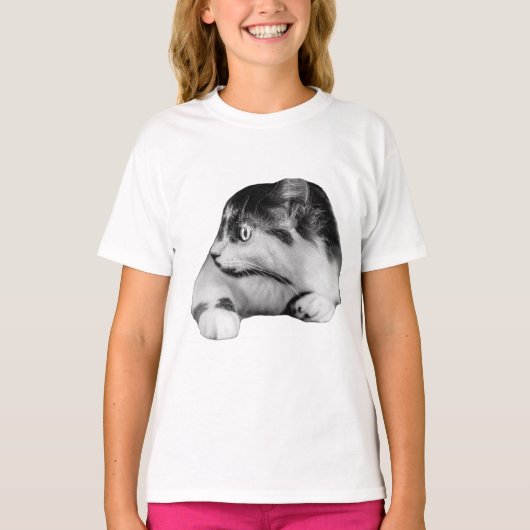 Neugierige Feline im Herbst T-Shirt (Vorderseite)