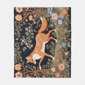 Neugierige Fox Imitate Stickereien Elegant Fleecedecke (Vorderseite)