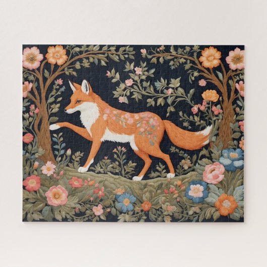 Neugierige Fox Imitate Stickereien Elegant Puzzle (Horizontal)