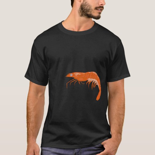 Neugierige Garnele T-Shirt (Vorderseite)