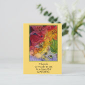 Neugierige Gartenkatze Postkarte (Stehend Vorderseite)