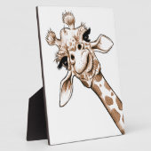 Neugierige Giraffe Art Fotoplatte (Seite)
