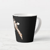 Neugierige Giraffe Funny Zoo Kostüme Geschenk Milchtasse (Rechte Ecke)