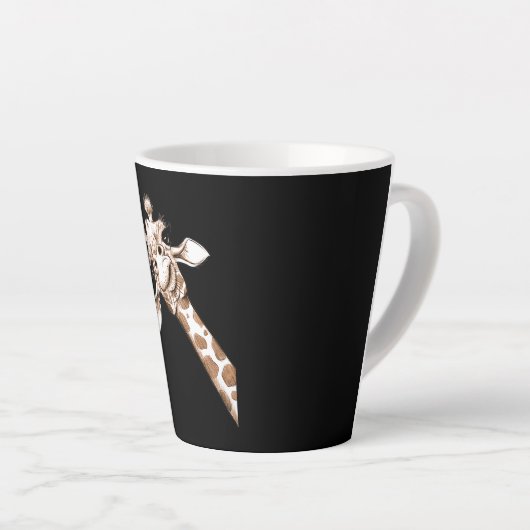 Neugierige Giraffe Funny Zoo Kostüme Geschenk Milchtasse (Rechte Ecke)