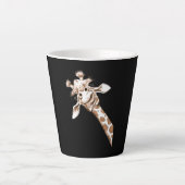 Neugierige Giraffe Funny Zoo Kostüme Geschenk Milchtasse (Vorderseite)