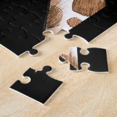 Neugierige Giraffe Funny Zoo Tierkostüm Geschenk Puzzle (Seite)