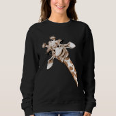 Neugierige Giraffe Funny Zoo Tierkostüm Geschenk Sweatshirt (Vorderseite)